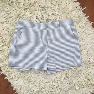 Blue Seersucker Shorts